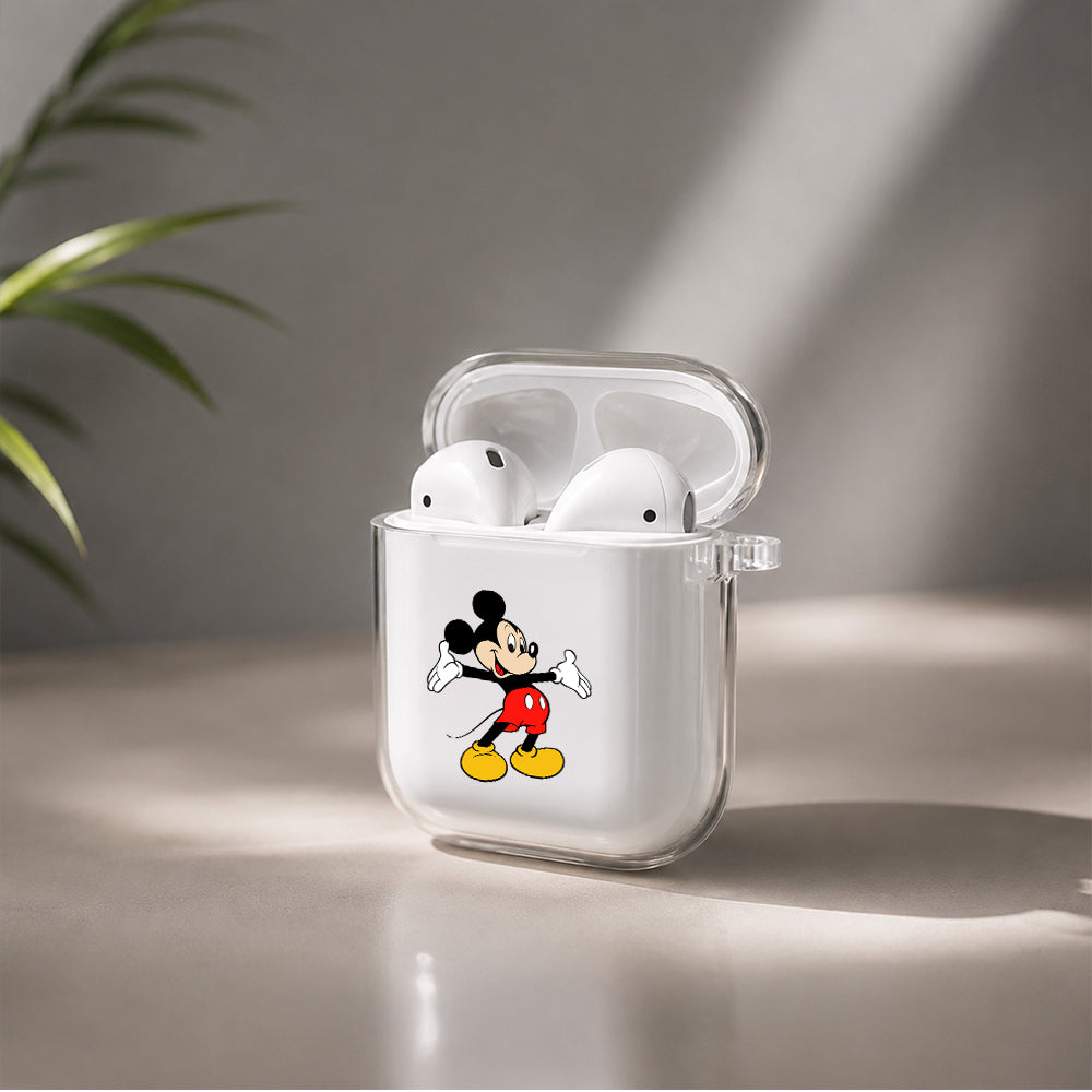 Mickey Mouse Protective Clear Case Cover For Apple Airpods | Soft Silicone AirPods 1 / 2 Case | Protective Cover