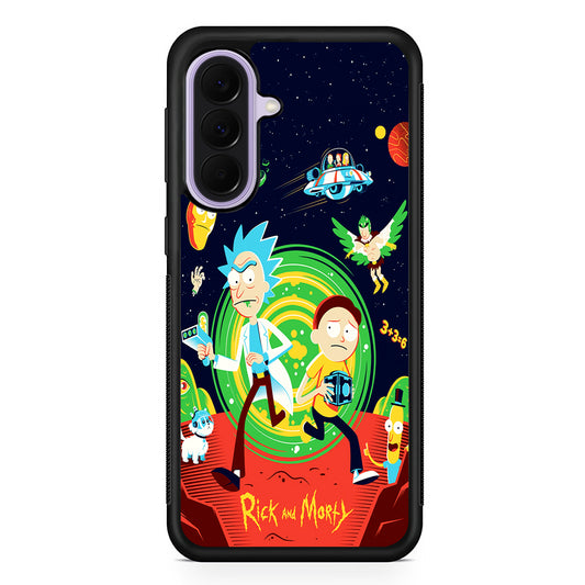 Rick and Morty Cartoon Poster Samsung Galaxy A37 Case | Samsung Galaxy A37 Rubber Protective Case