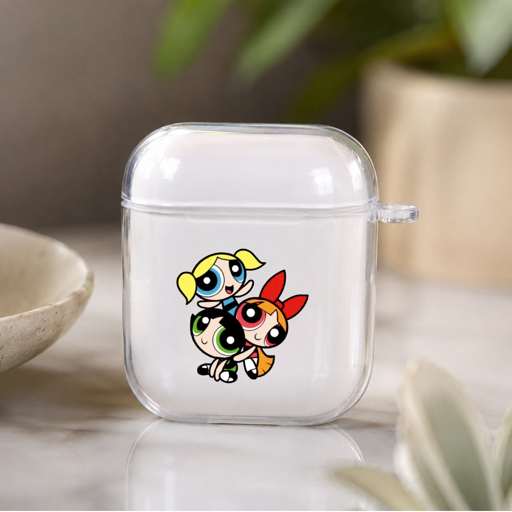 Cute Powerpuff Girls Protective Clear Case Cover For Apple Airpods | Soft Silicone AirPods 1 / 2 Case | Protective Cover