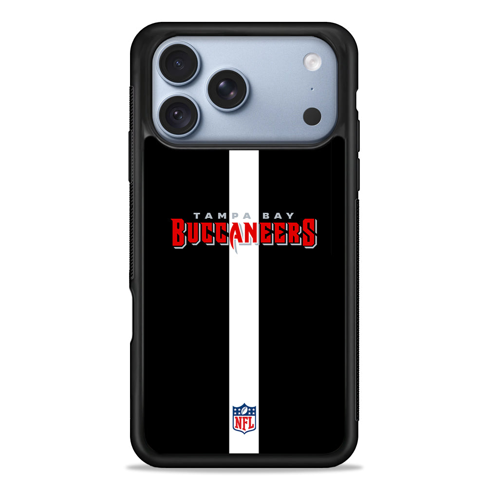 NFL Tampa Bay Buccaneers Black iPhone 18 Pro Case - iPhone 18 Pro Silicone Case