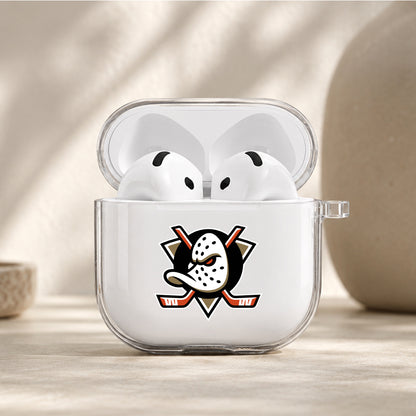 NHL Anaheim Ducks Logo Protective Apple Airpods 4 Clear Case - Durable Clear Protection