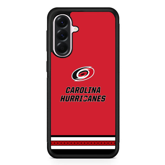 NHL Carolina Hurricanes Red Samsung Galaxy A56 Case | Samsung Galaxy A56 Protective Rubber Case