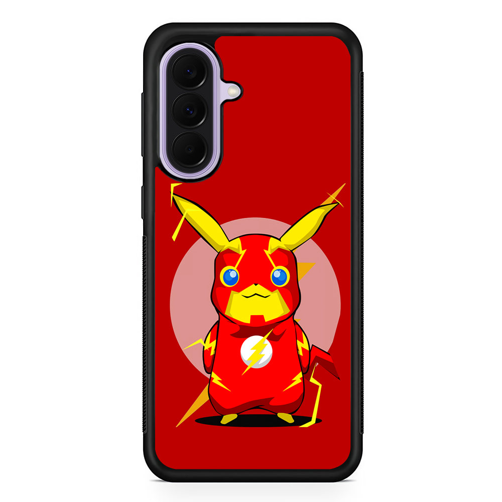 Pikachu in The Flash's Costume Samsung Galaxy A37 Case | Samsung Galaxy A37 Rubber Protective Case