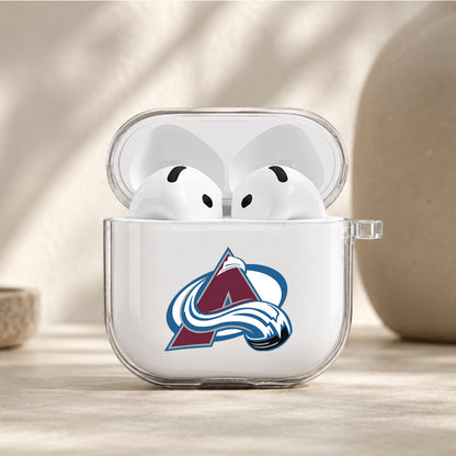 NHL Colorado Avalanche Logo Protective Apple Airpods 4 Clear Case - Durable Clear Protection