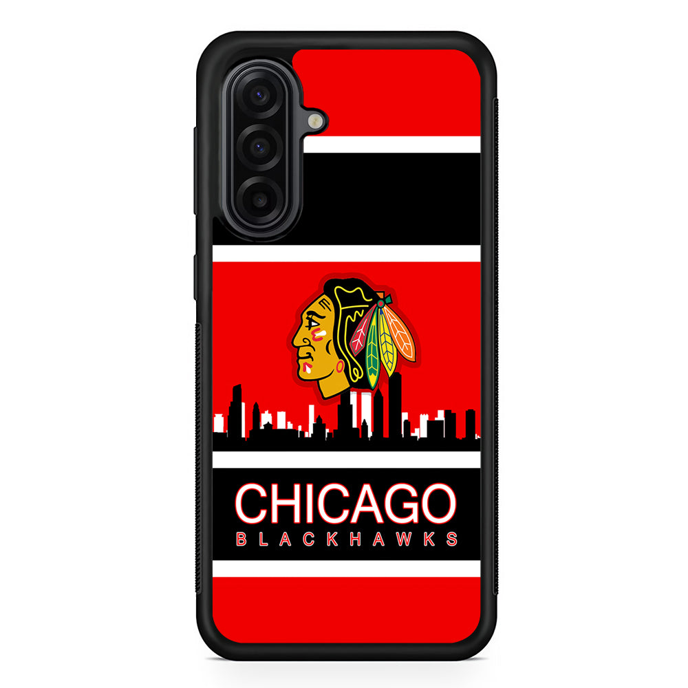 NHL Chicago Blackhawks Team Samsung Galaxy A17 Case | Durable Rubber Samsung Galaxy A17 Phone Case
