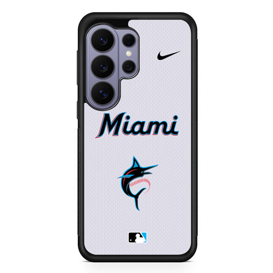 MLB Miami Marlins White Nike Samsung Galaxy S26 Ultra Case | Slim Durable Protective Cover