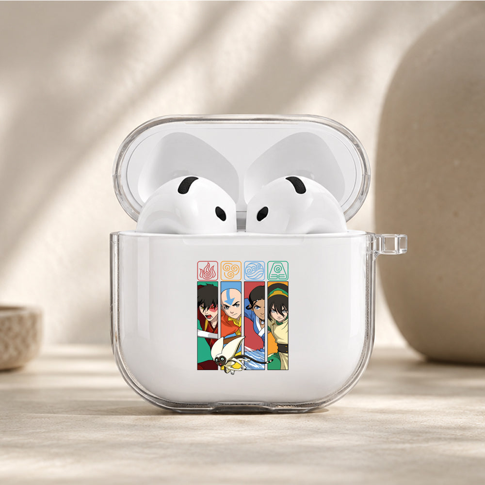 Aang and The Team Avatar Protective Apple Airpods 4 Clear Case - Durable Clear Protection
