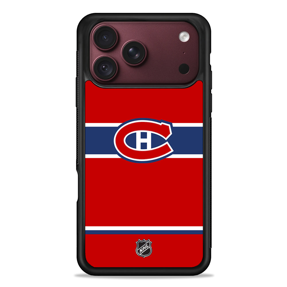 NHL Montréal Canadiens Red iPhone 18 Pro Max Case – Slim Silicone Protective Cover
