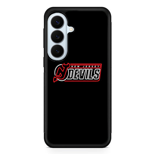 NHL New Jersey Devils Black Samsung Galaxy S26 Plus Case | Slim Protective Rubber Cover