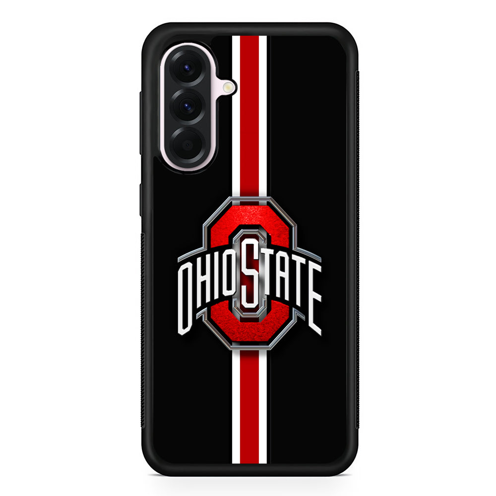 Ohio State White Red Line Samsung Galaxy A56 Case | Samsung Galaxy A56 Protective Rubber Case