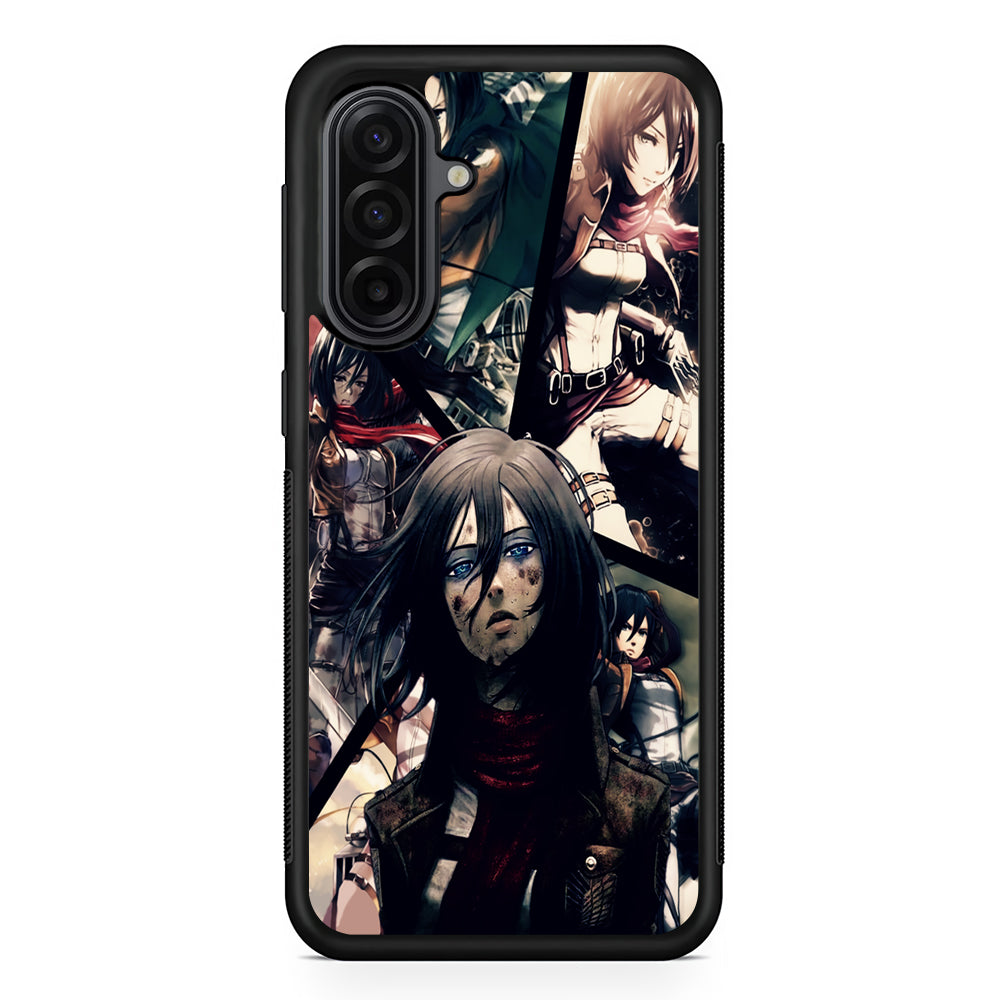 Mikasa Ackerman Collage Samsung Galaxy A17 Case | Durable Rubber Samsung Galaxy A17 Phone Case