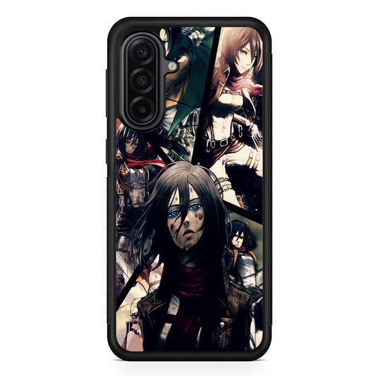 Mikasa Ackerman Collage Samsung Galaxy A17 Case | Durable Rubber Samsung Galaxy A17 Phone Case