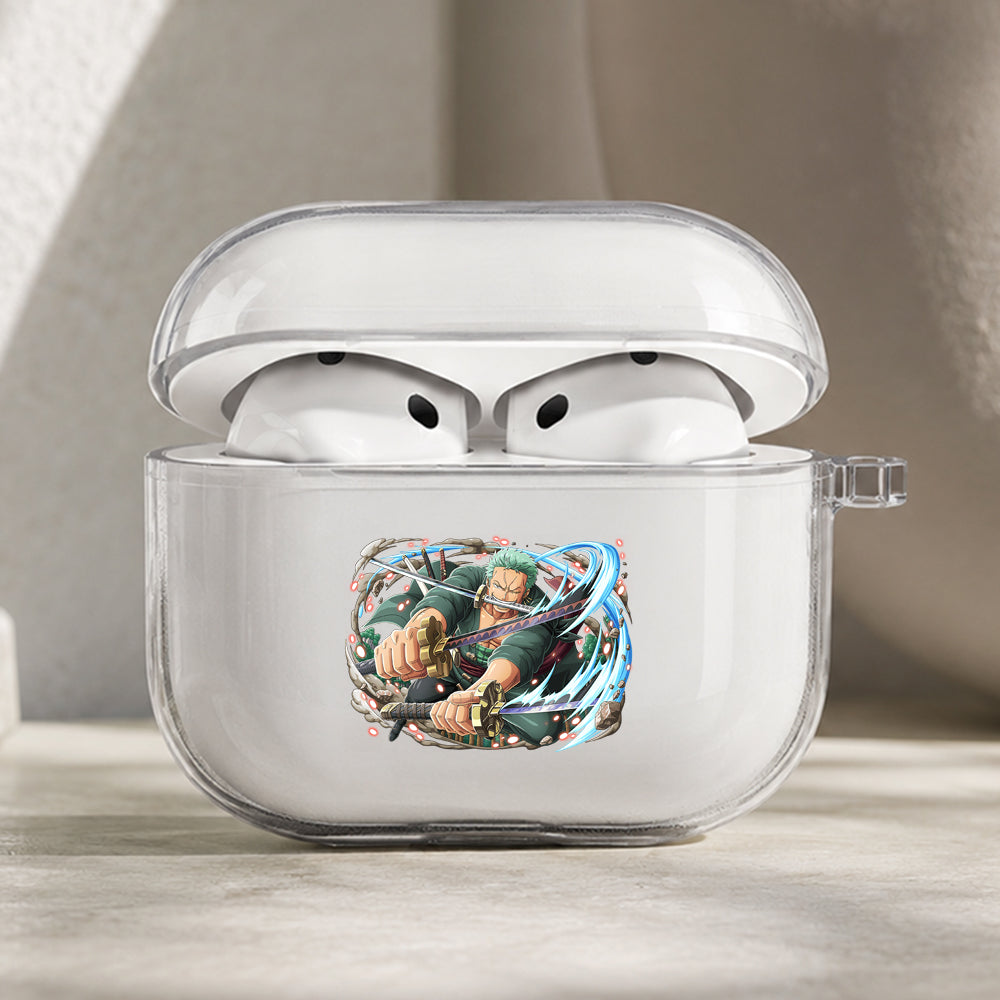 Zoro Master Swordsman Protective Apple AirPods Pro 3 Clear Case | Shockproof Cover