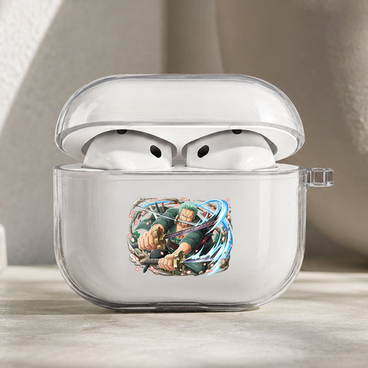 Zoro Master Swordsman Protective Apple AirPods Pro 3 Clear Case | Shockproof Cover