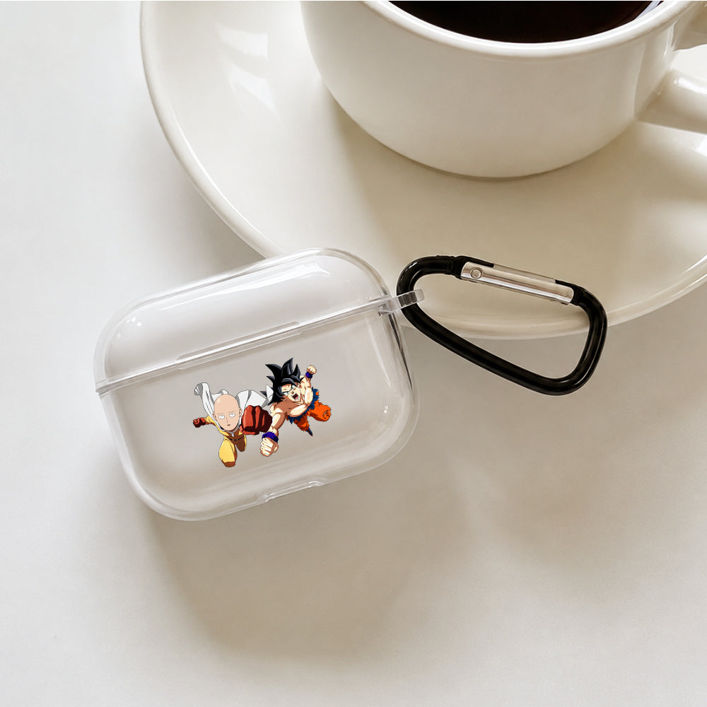 Saitama VS Goku Protective Apple AirPods Pro 3 Clear Case | Shockproof Cover