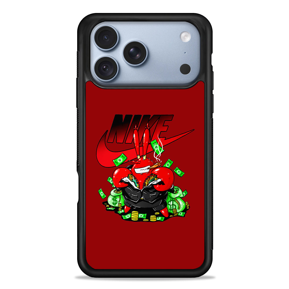 Nike Mr. Krabs Gangster iPhone 18 Pro Case - iPhone 18 Pro Silicone Case