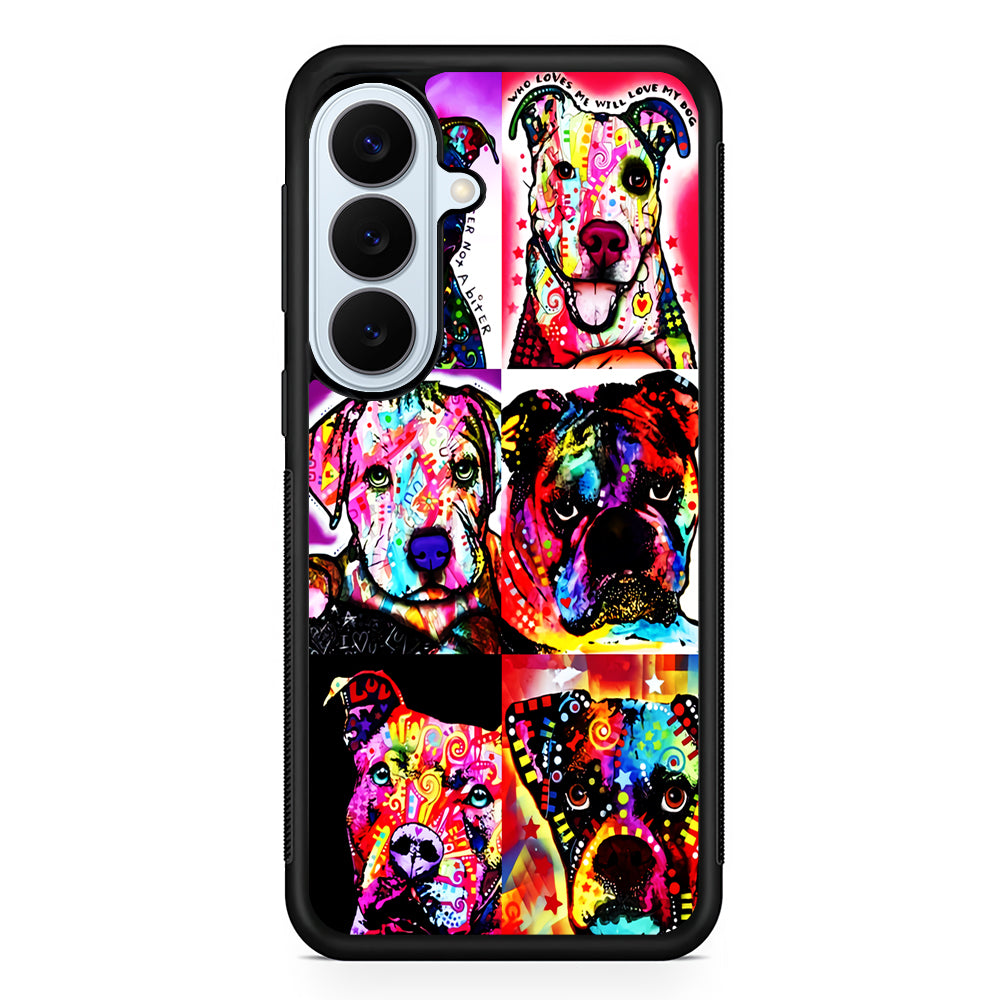 Dog Colorful Art Collage Samsung Galaxy S26 Plus Case | Slim Protective Rubber Cover