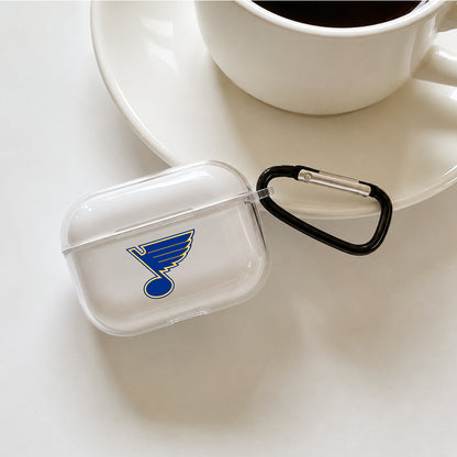 NHL St Louis Blues Symbol Protective Apple AirPods Pro 3 Clear Case | Shockproof Cover