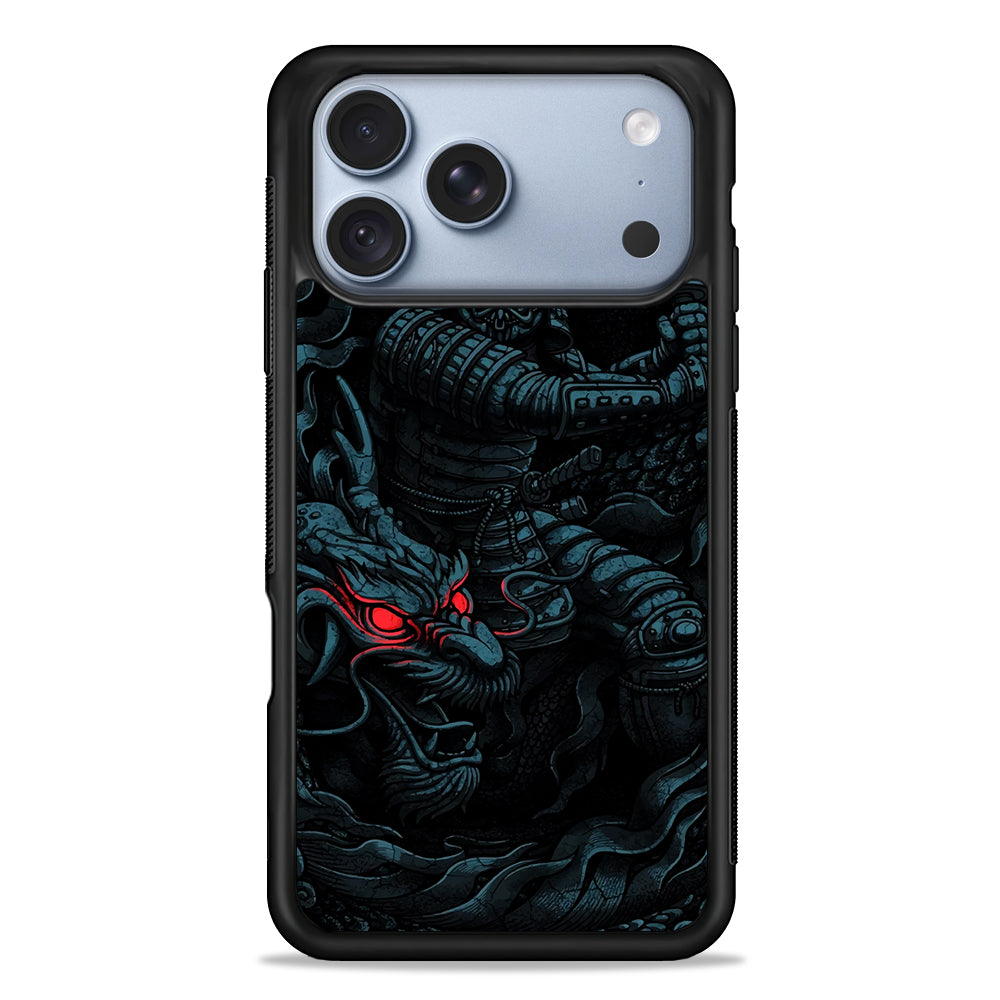 Samurai and Dragon iPhone 18 Pro Case - iPhone 18 Pro Silicone Case