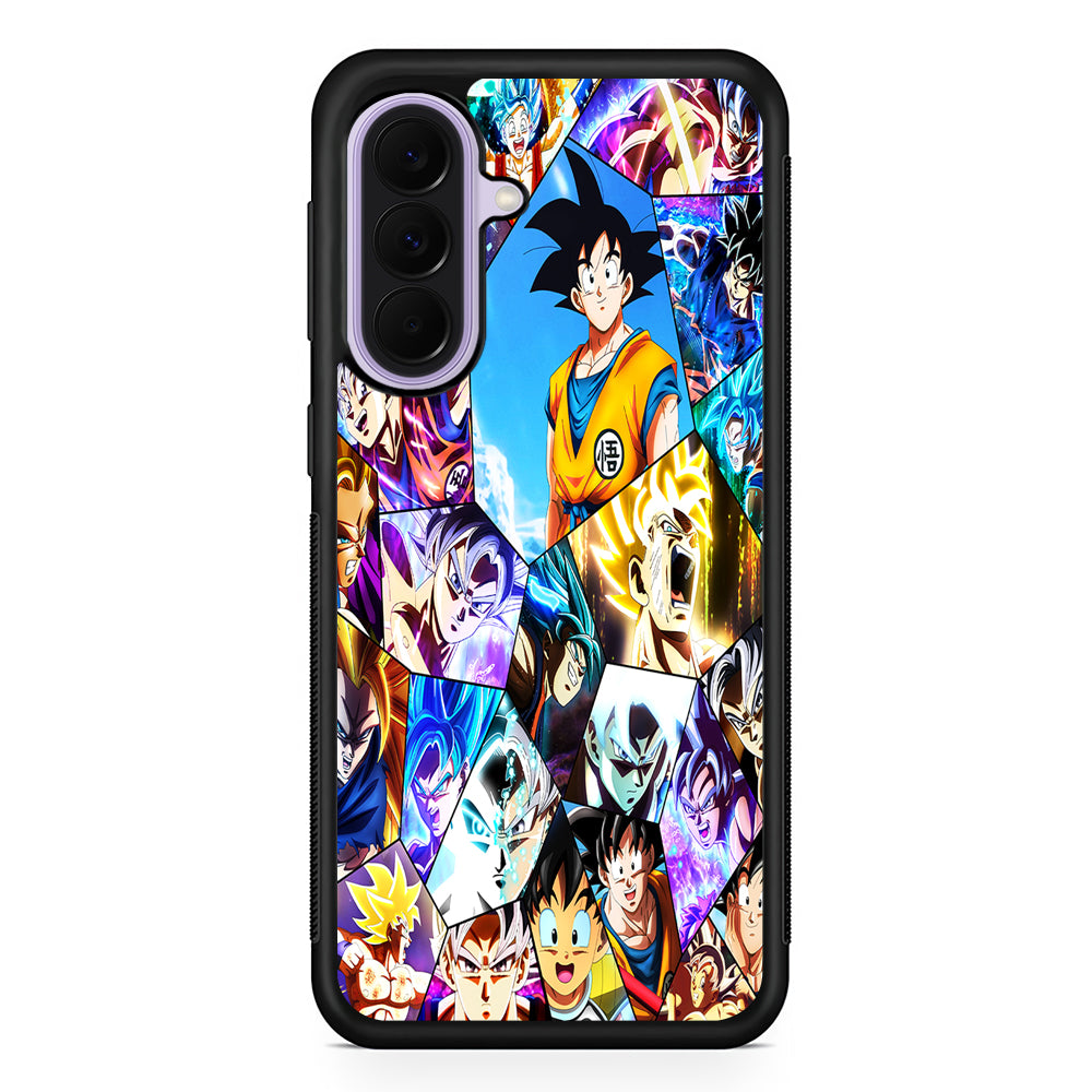 Goku Evolution Collage Samsung Galaxy A37 Case | Samsung Galaxy A37 Rubber Protective Case