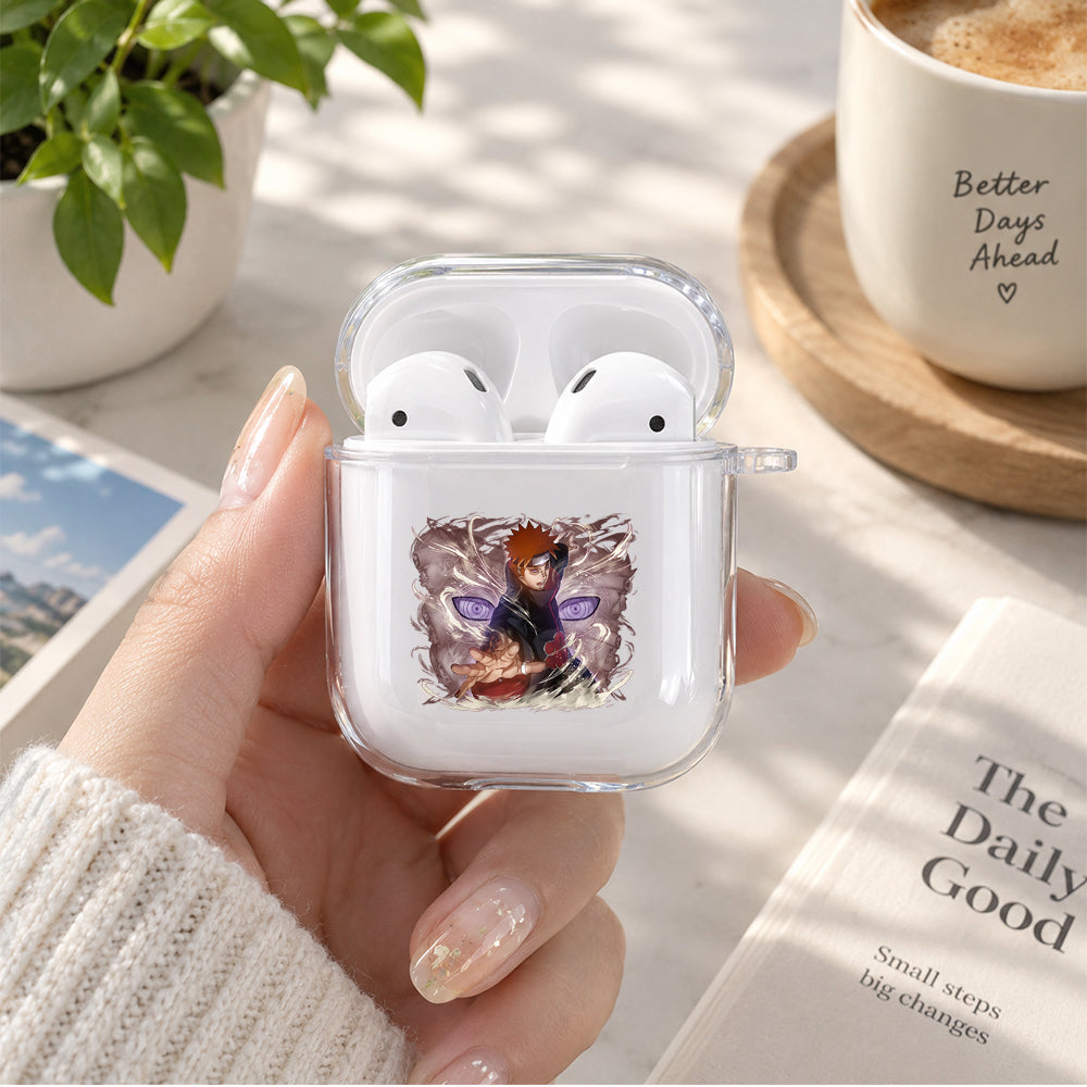 Pain Tendo Ultimate Jutsu Protective Clear Case Cover For Apple Airpods | Soft Silicone AirPods 1 / 2 Case | Protective Cover