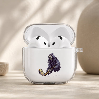 Angels of Death Ice Hockey Protective Apple Airpods 4 Clear Case - Durable Clear Protection