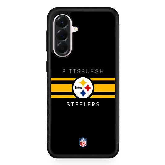 NFL Pittsburgh Steelers Yellow Stripe Samsung Galaxy A56 Case | Samsung Galaxy A56 Protective Rubber Case