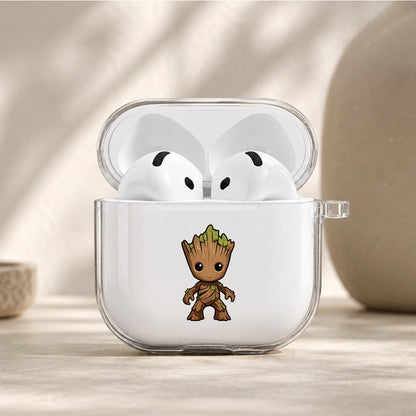 Baby Groot Chibi Protective Apple Airpods 4 Clear Case - Durable Clear Protection