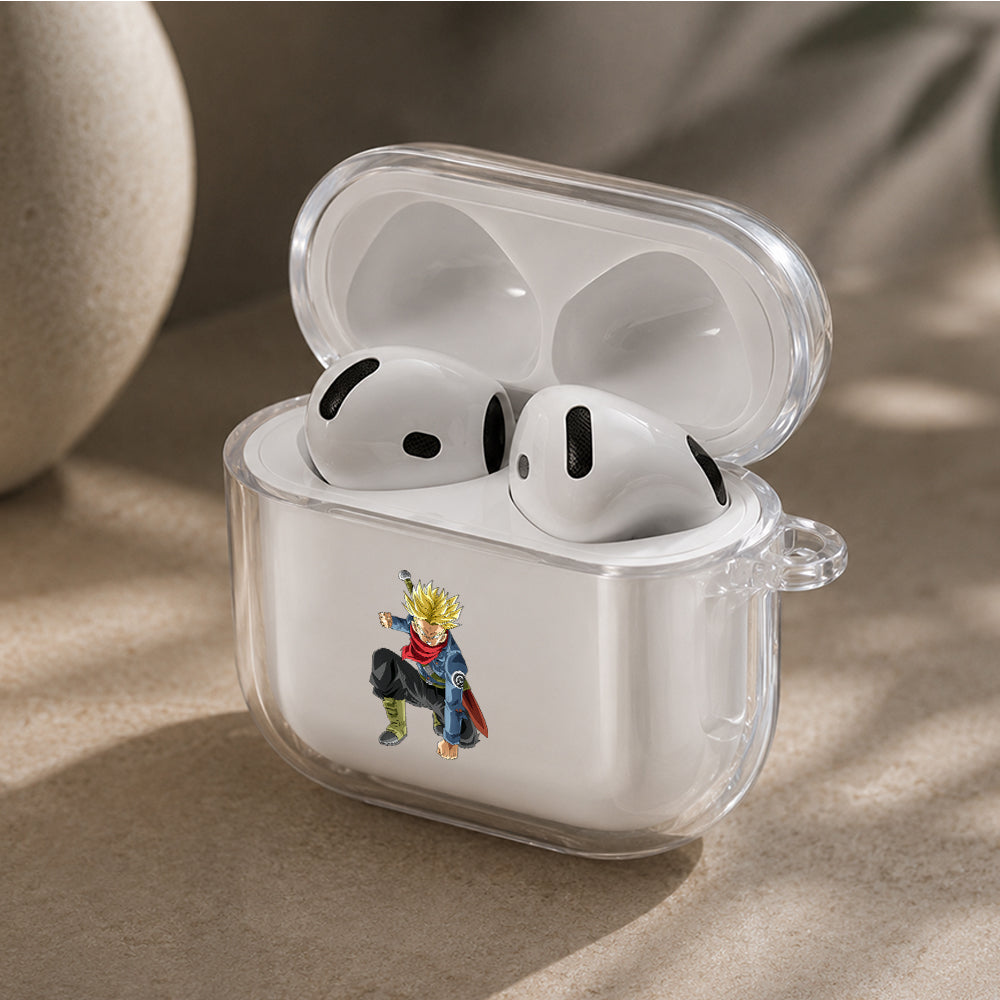 Dragon Ball Future Trunks Protective Apple Airpods 4 Clear Case - Durable Clear Protection