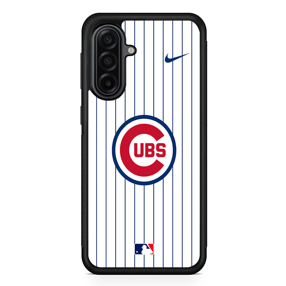 MLB Chicago Cubs White Nike Samsung Galaxy A17 Case | Durable Rubber Samsung Galaxy A17 Phone Case