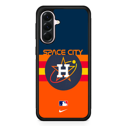 MLB Houston Astros Space Nike Samsung Galaxy A56 Case | Samsung Galaxy A56 Protective Rubber Case