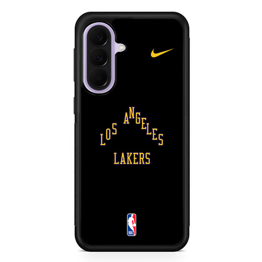 NBA Los Angeles Lakers Black Nike Samsung Galaxy A37 Case | Samsung Galaxy A37 Rubber Protective Case