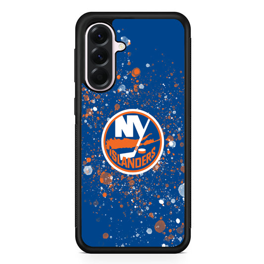 NHL New York Islanders Abstract Samsung Galaxy A56 Case | Samsung Galaxy A56 Protective Rubber Case