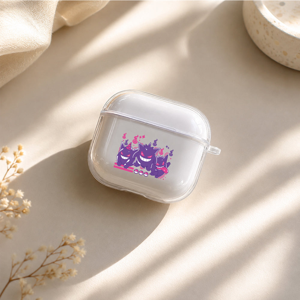 Gengar Creepy and Cute Protective Apple Airpods 4 Clear Case - Durable Clear Protection