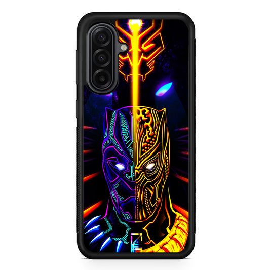 Black Panther And Golden Jaguar Samsung Galaxy A17 Case | Durable Rubber Samsung Galaxy A17 Phone Case