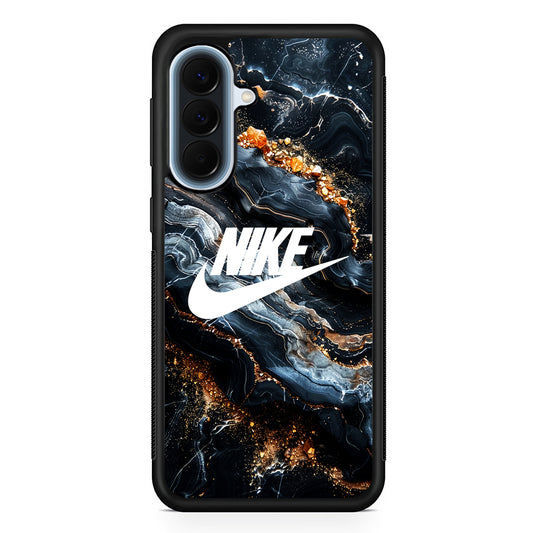 Nike Logo Grey Gold Stone Marble Samsung Galaxy A57 Case | Slim Samsung Galaxy A57 Protective Case