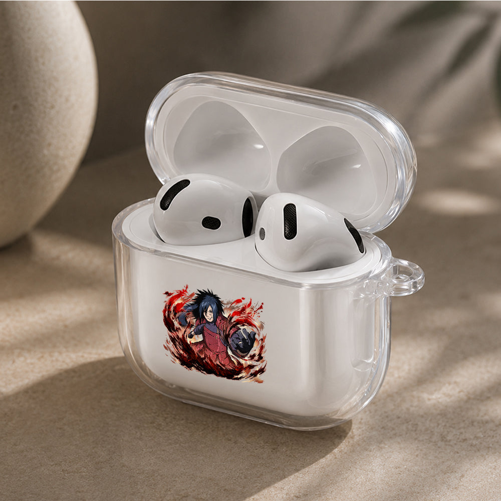 Madara Sinister Gaze Form Protective Apple Airpods 4 Clear Case - Durable Clear Protection