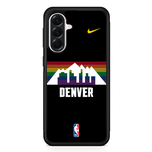 NBA Denver Nuggets Black Nike Samsung Galaxy A56 Case | Samsung Galaxy A56 Protective Rubber Case