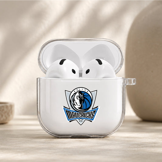 NBA Dallas Mavericks Logo Protective Apple Airpods 4 Clear Case - Durable Clear Protection