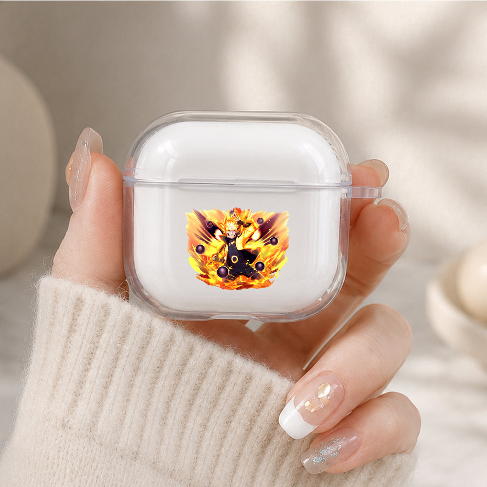 Naruto Aura of the Sage Protective Apple Airpods 4 Clear Case - Durable Clear Protection