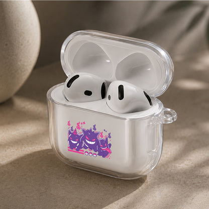 Gengar Creepy and Cute Protective Apple Airpods 4 Clear Case - Durable Clear Protection