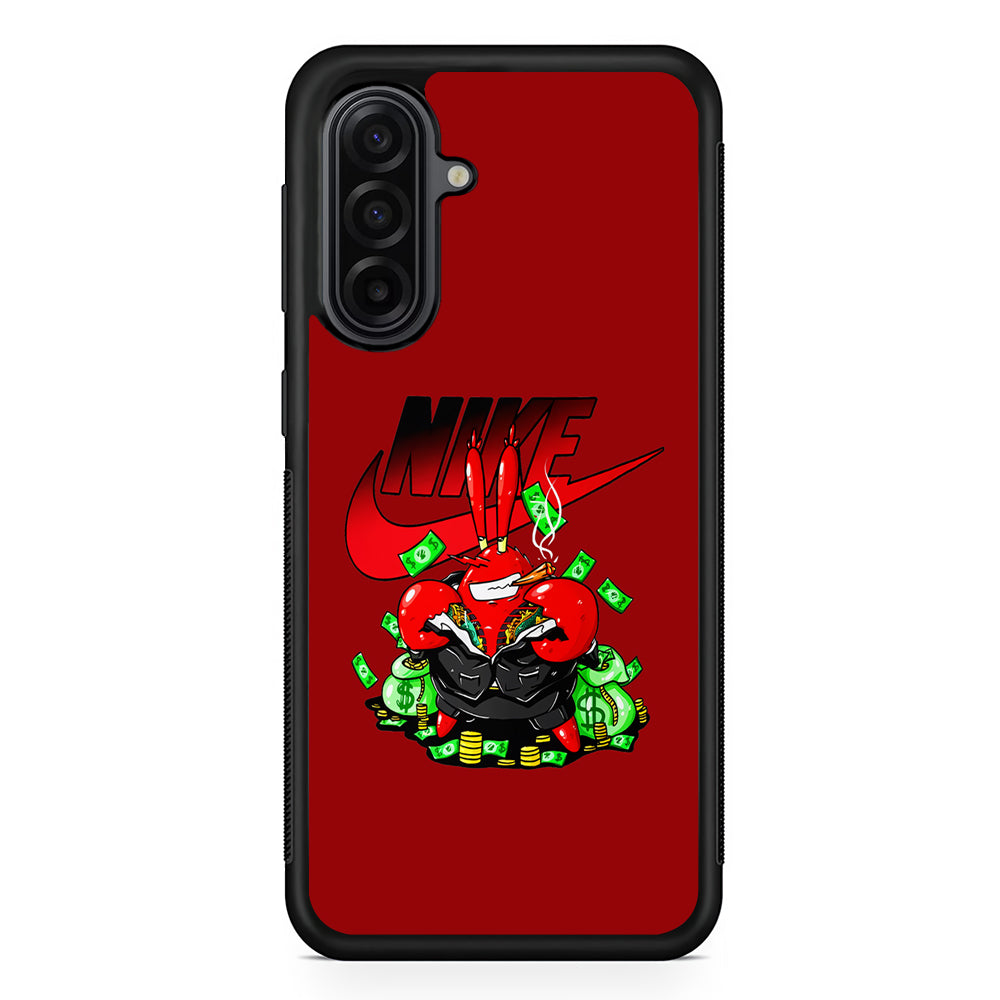 Nike Mr. Krabs Gangster Samsung Galaxy A17 Case | Durable Rubber Samsung Galaxy A17 Phone Case