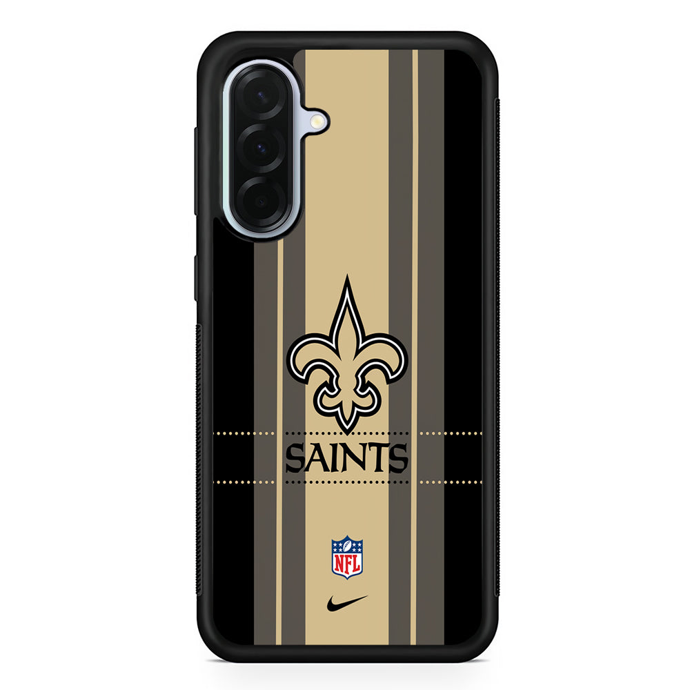 NFL New Orleans Saints Stripe Nike Samsung Galaxy A36 Case | Durable Samsung Galaxy A36 Protective Case