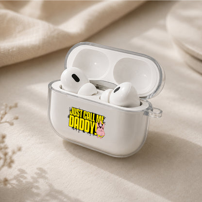 Patrick Just Call Me Daddy Protective Apple AirPods Pro 3 Clear Case | Shockproof Cover
