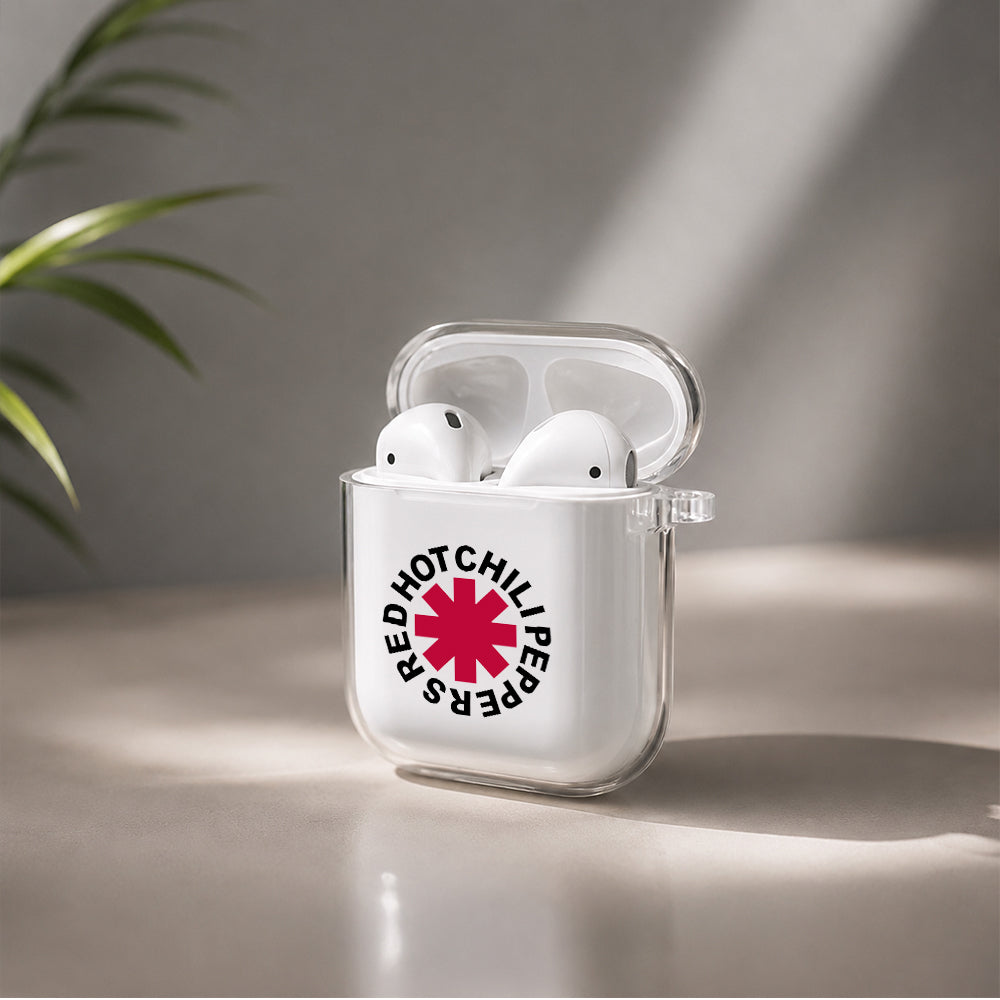 Hot Chili Peppers Iconic Protective Clear Case Cover For Apple Airpods | Soft Silicone AirPods 1 / 2 Case | Protective Cover