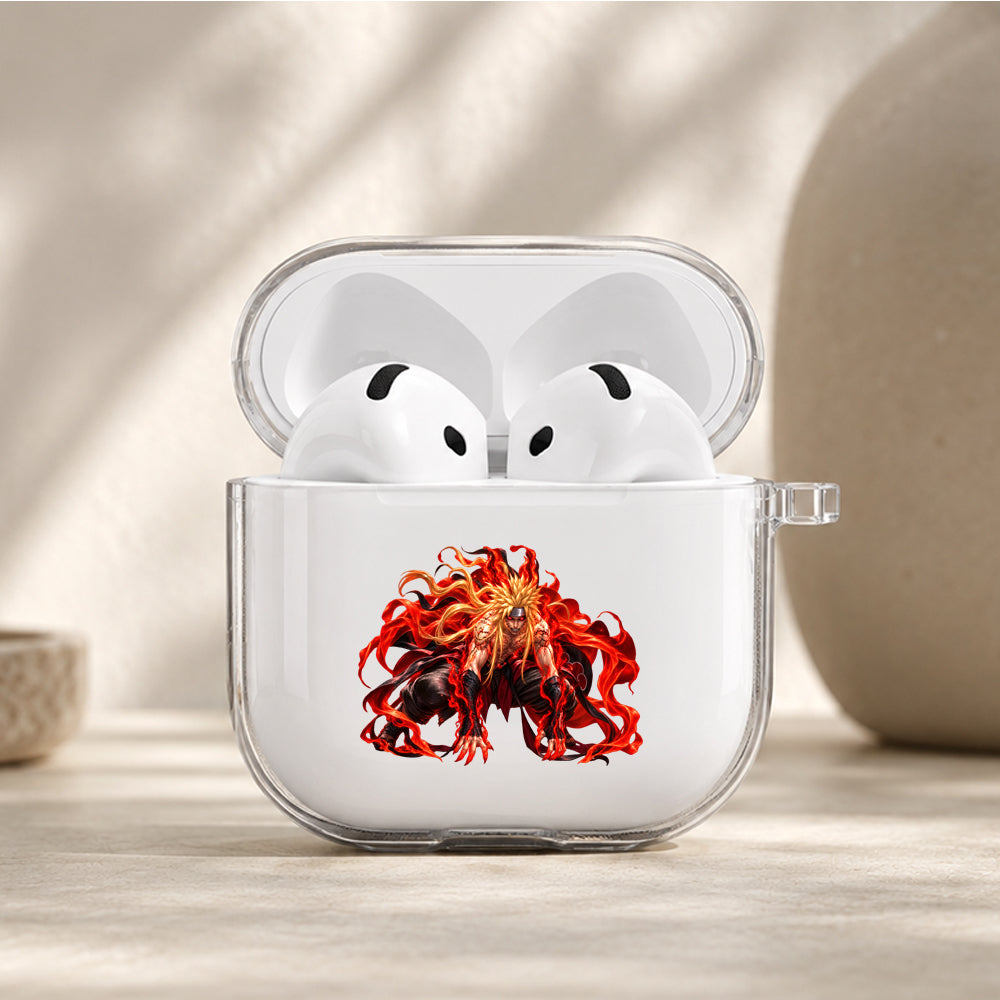 Naruto Kurama Unleashed Power Protective Apple Airpods 4 Clear Case - Durable Clear Protection