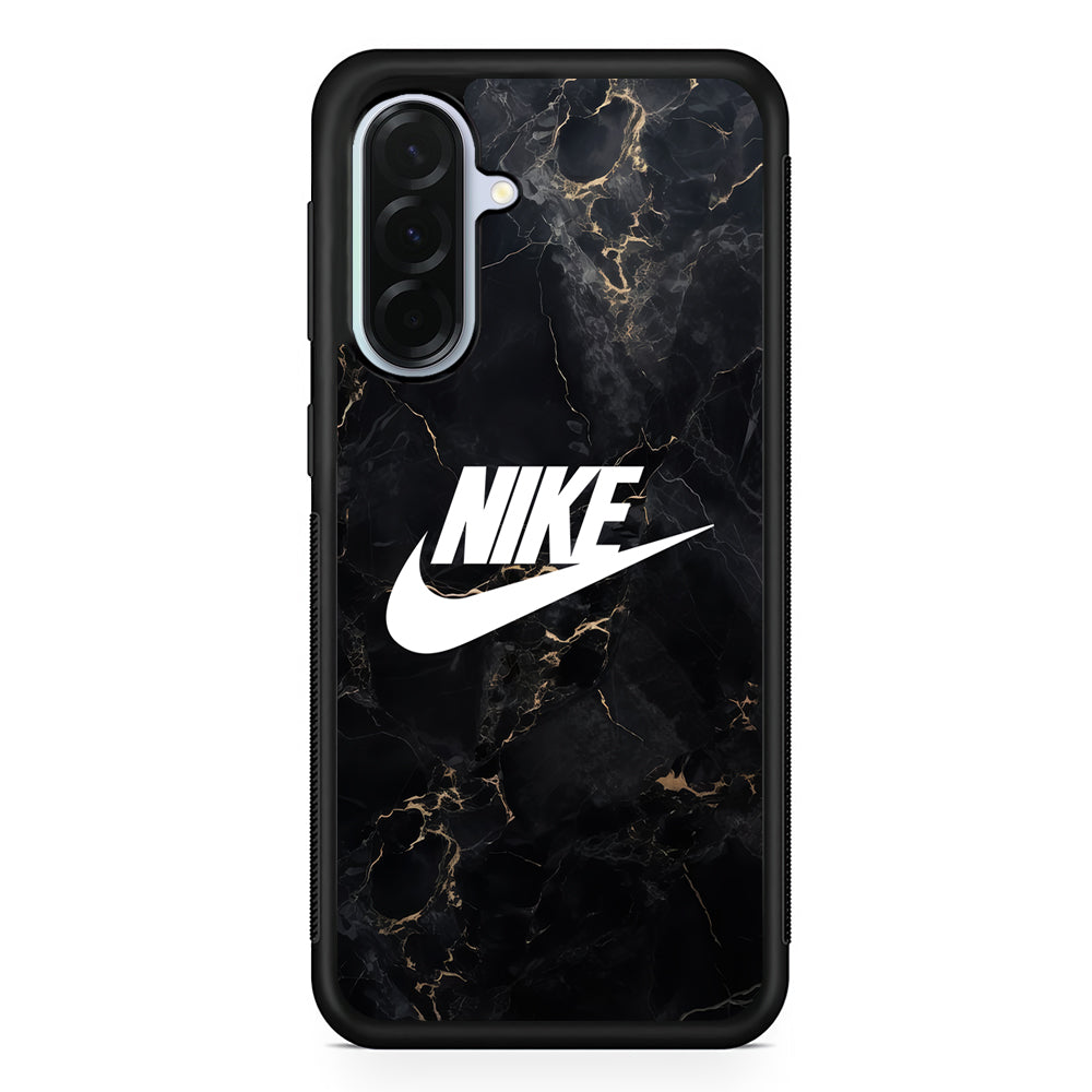 Nike Logo Black Stone Marble Samsung Galaxy A36 Case | Durable Samsung Galaxy A36 Protective Case