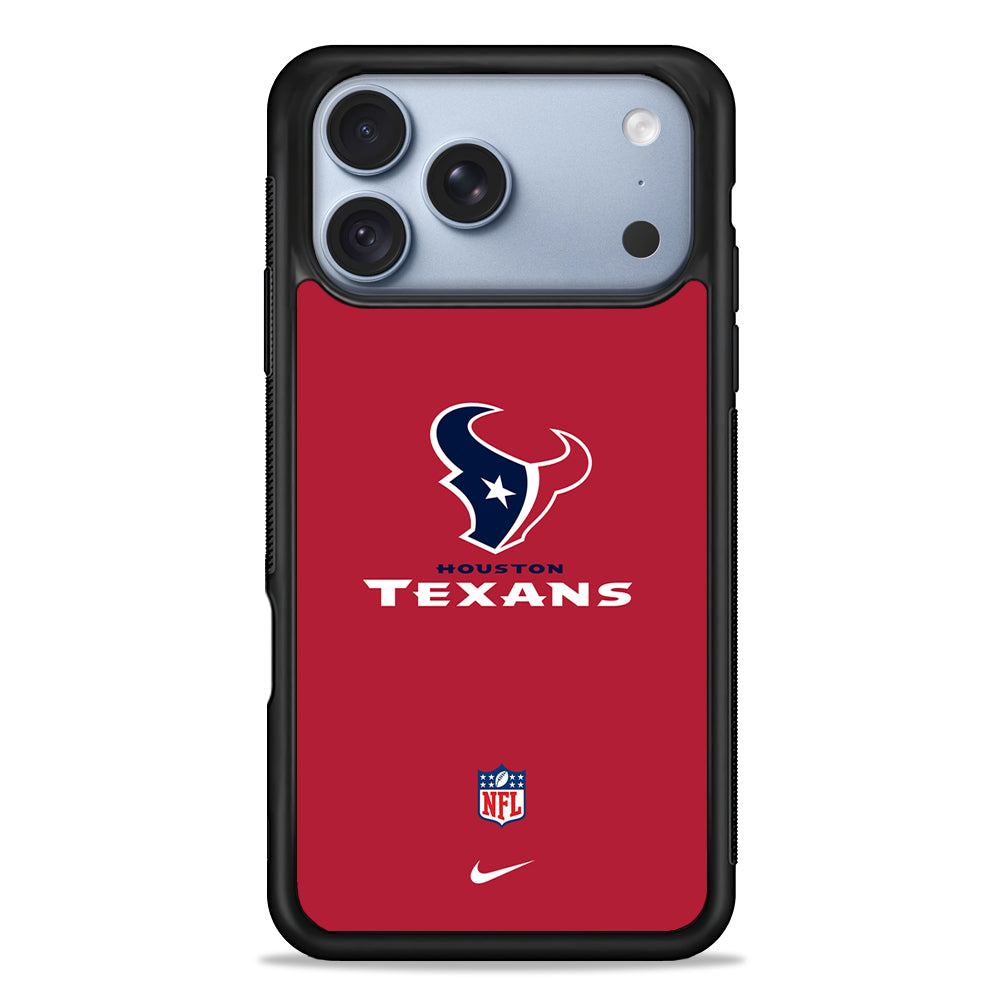 NFL Houston Texans Red Nike iPhone 18 Pro Case - iPhone 18 Pro Silicone Case