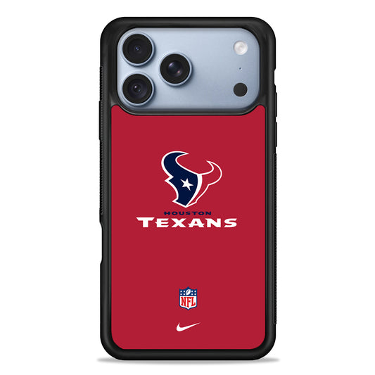 NFL Houston Texans Red Nike iPhone 18 Pro Case - iPhone 18 Pro Silicone Case
