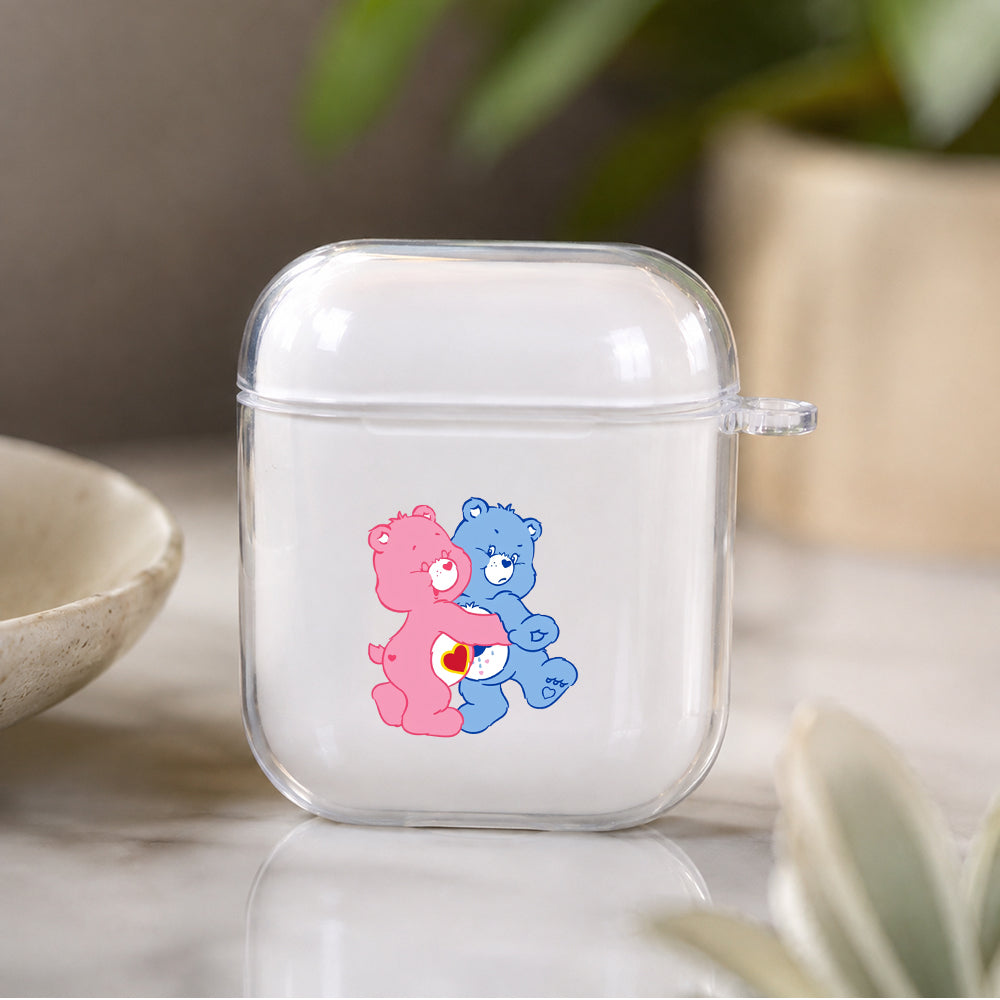 Care Bears Hugging Protective Clear Case Cover For Apple Airpods | Soft Silicone AirPods 1 / 2 Case | Protective Cover
